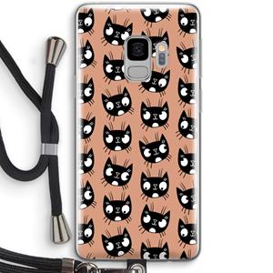 CaseCompany Kat: Samsung Galaxy S9 Transparant Hoesje met koord