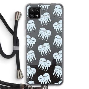 CaseCompany Octopussen: Samsung Galaxy A22 5G Transparant Hoesje met koord