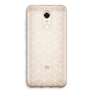 CaseCompany Zwart-witte kubussen: Xiaomi Redmi 5 Transparant Hoesje