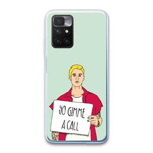 CaseCompany Gimme a call: Xiaomi Redmi 10 Transparant Hoesje