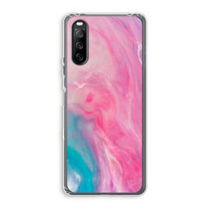 CaseCompany Roze explosie: Sony Xperia 10 III Transparant Hoesje