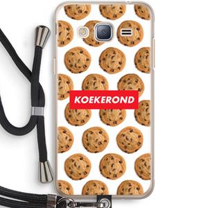 CaseCompany Koekerond: Samsung Galaxy J3 (2016) Transparant Hoesje met koord