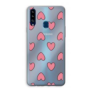 CaseCompany Ondersteboven verliefd: Samsung Galaxy A20s Transparant Hoesje