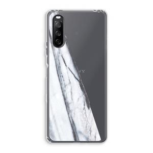 CaseCompany Gestreepte marmer: Sony Xperia 10 III Transparant Hoesje