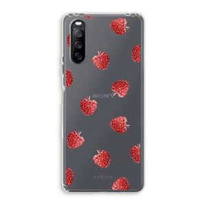CaseCompany Framboosjes: Sony Xperia 10 III Transparant Hoesje