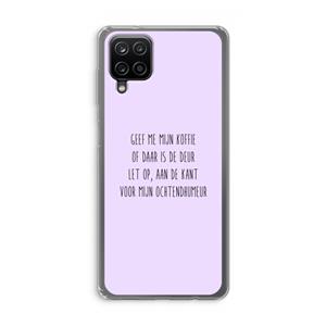 CaseCompany Ochtendhumeur: Samsung Galaxy A12 Transparant Hoesje