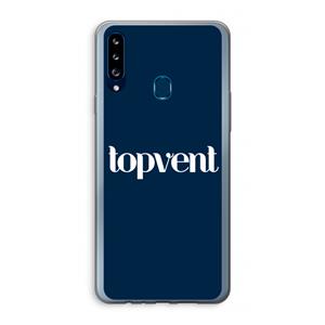 CaseCompany Topvent Navy: Samsung Galaxy A20s Transparant Hoesje