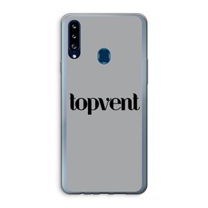 CaseCompany Topvent Grijs Zwart: Samsung Galaxy A20s Transparant Hoesje