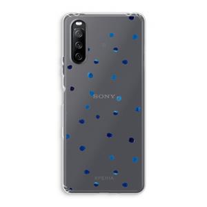 CaseCompany Blauwe stippen: Sony Xperia 10 III Transparant Hoesje