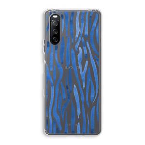 CaseCompany Blauwe nerven: Sony Xperia 10 III Transparant Hoesje