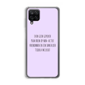 CaseCompany Tequila: Samsung Galaxy A12 Transparant Hoesje