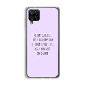 CaseCompany Gek: Samsung Galaxy A12 Transparant Hoesje