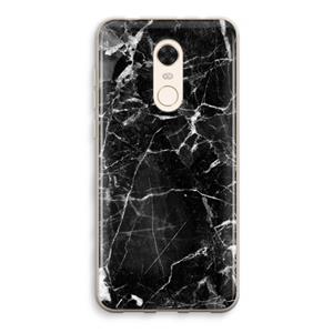 CaseCompany Zwart Marmer 2: Xiaomi Redmi 5 Transparant Hoesje