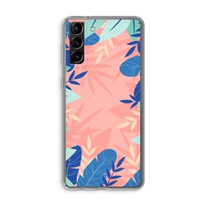 CaseCompany Tropisch: Samsung Galaxy S21 Plus Transparant Hoesje