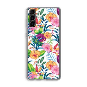 CaseCompany Tropisch 2: Samsung Galaxy S21 Plus Transparant Hoesje