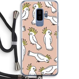 CaseCompany Papegaai: Samsung Galaxy S9 Plus Transparant Hoesje met koord