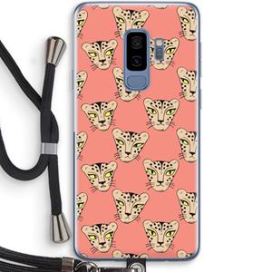 CaseCompany Tijger: Samsung Galaxy S9 Plus Transparant Hoesje met koord