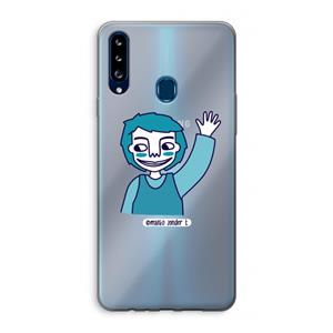 CaseCompany Zwaai: Samsung Galaxy A20s Transparant Hoesje