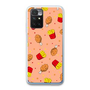 CaseCompany Chicken 'n Fries: Xiaomi Redmi 10 Transparant Hoesje