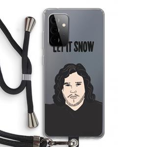 CaseCompany Let It Snow: Samsung Galaxy A72 5G Transparant Hoesje met koord