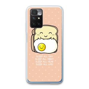 CaseCompany Sleep All Day: Xiaomi Redmi 10 Transparant Hoesje