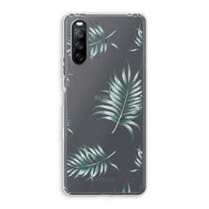 CaseCompany Simple leaves: Sony Xperia 10 III Transparant Hoesje