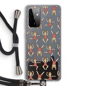 CaseCompany Gymboys: Samsung Galaxy A72 5G Transparant Hoesje met koord