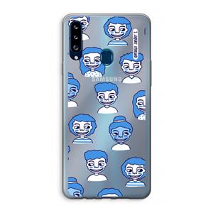 CaseCompany Gezichtjes: Samsung Galaxy A20s Transparant Hoesje