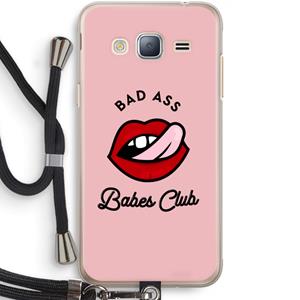 CaseCompany Badass Babes Club: Samsung Galaxy J3 (2016) Transparant Hoesje met koord