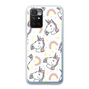 CaseCompany Rainbow Unicorn: Xiaomi Redmi 10 Transparant Hoesje