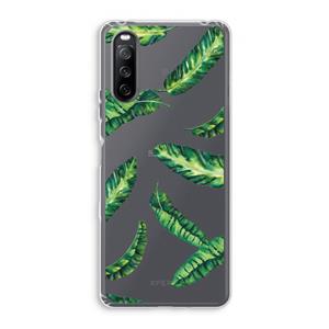CaseCompany Lange bladeren: Sony Xperia 10 III Transparant Hoesje