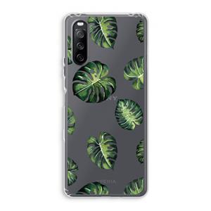 CaseCompany Tropische bladeren: Sony Xperia 10 III Transparant Hoesje