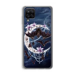 CaseCompany Vleermuizen Maan: Samsung Galaxy A12 Transparant Hoesje