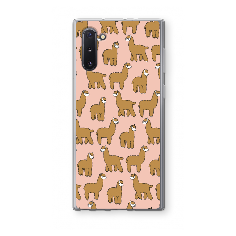 CaseCompany Alpacas: Samsung Galaxy Note 10 Transparant Hoesje