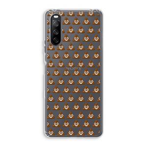 CaseCompany Poop emoji: Sony Xperia 10 III Transparant Hoesje