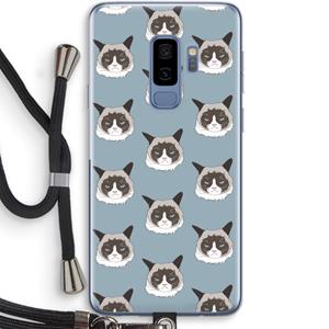 CaseCompany It's a Purrr Case: Samsung Galaxy S9 Plus Transparant Hoesje met koord