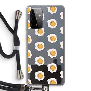 CaseCompany Bacon to my eggs #1: Samsung Galaxy A72 5G Transparant Hoesje met koord