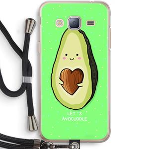 CaseCompany Avocuddle: Samsung Galaxy J3 (2016) Transparant Hoesje met koord
