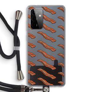 CaseCompany Bacon to my eggs #2: Samsung Galaxy A72 5G Transparant Hoesje met koord