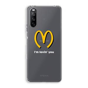 CaseCompany I'm lovin' you: Sony Xperia 10 III Transparant Hoesje