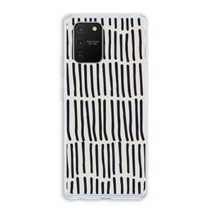 CaseCompany Moroccan stripes: Samsung Galaxy S10 Lite Transparant Hoesje