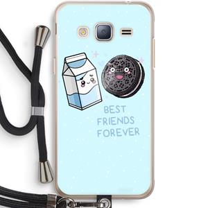 CaseCompany Best Friend Forever: Samsung Galaxy J3 (2016) Transparant Hoesje met koord