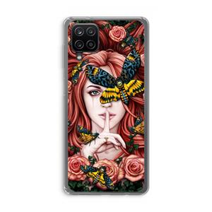 CaseCompany Lady Moth: Samsung Galaxy A12 Transparant Hoesje