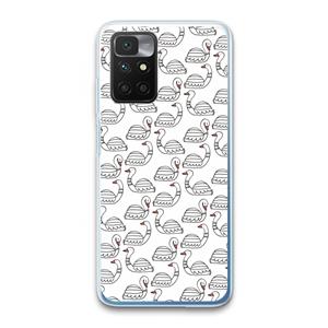 CaseCompany Zwanen: Xiaomi Redmi 10 Transparant Hoesje