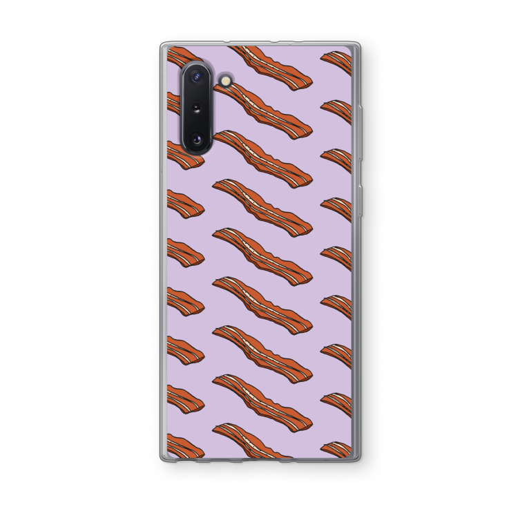 CaseCompany Bacon to my eggs #2: Samsung Galaxy Note 10 Transparant Hoesje