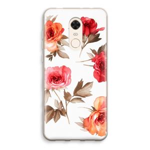 CaseCompany Roosjes: Xiaomi Redmi 5 Transparant Hoesje