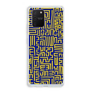 CaseCompany Majorelle Blue Print: Samsung Galaxy S10 Lite Transparant Hoesje