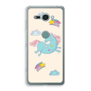 CaseCompany Vliegende eenhoorn: Sony Xperia XZ2 Compact Transparant Hoesje