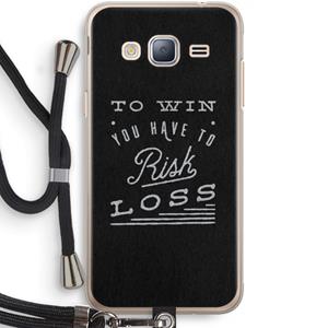 CaseCompany Risk loss: Samsung Galaxy J3 (2016) Transparant Hoesje met koord