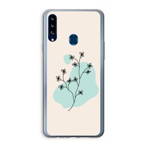 CaseCompany Love your petals: Samsung Galaxy A20s Transparant Hoesje